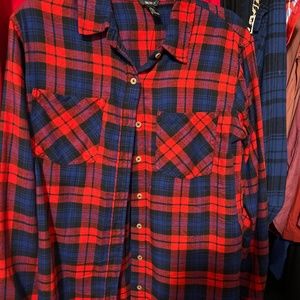 Forever 21 red/blue flannel shirt